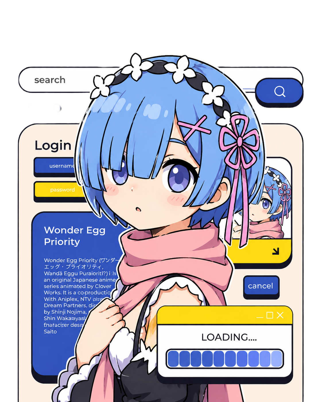 Character design vibe — Rem illustration
