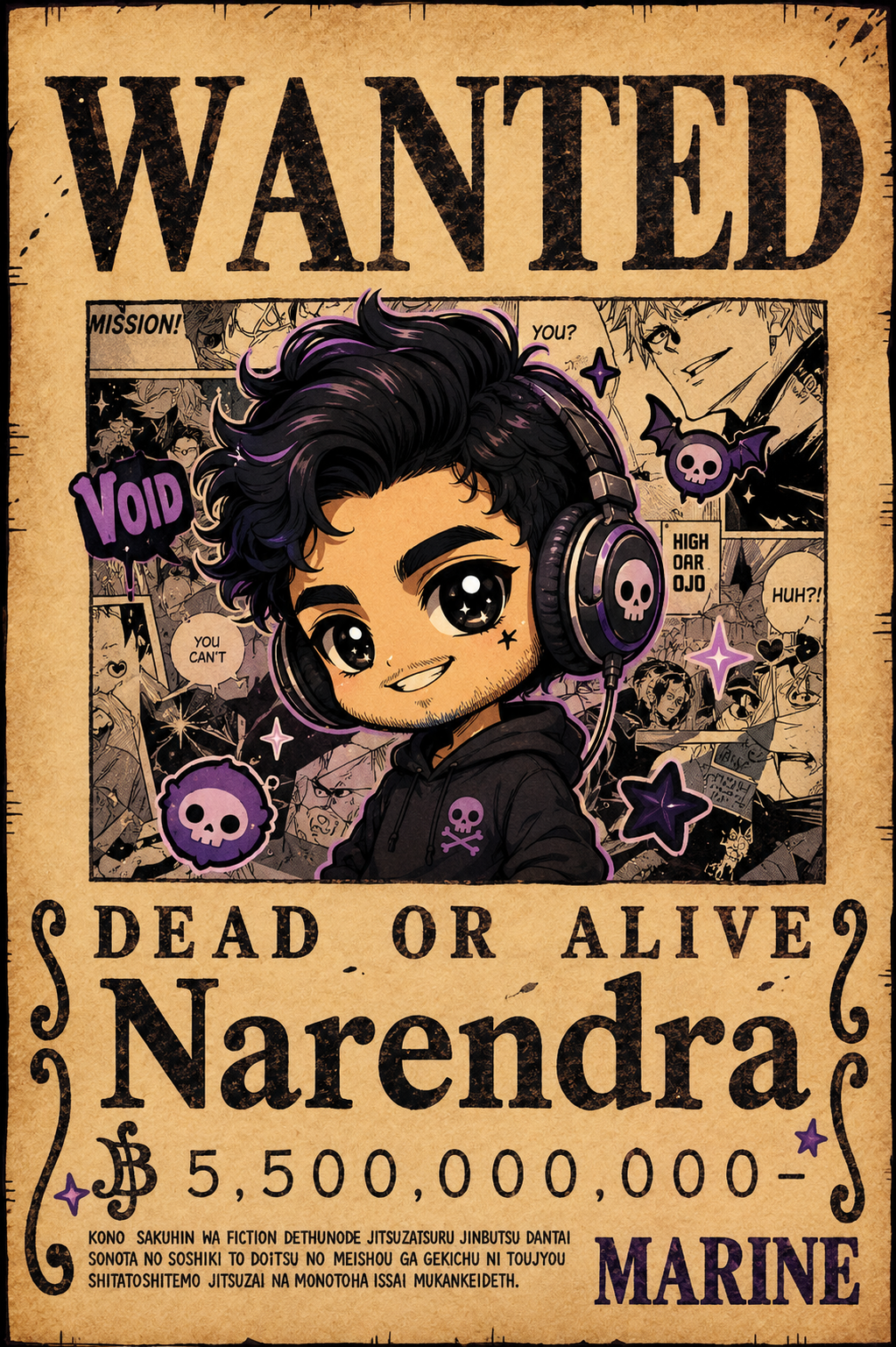 Wanted poster — Narendra Nishad, Dead or Alive, ฿5,500,000,000