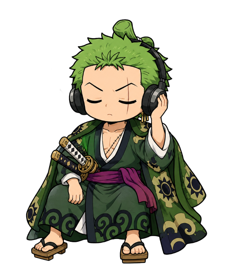 Zoro listening to music